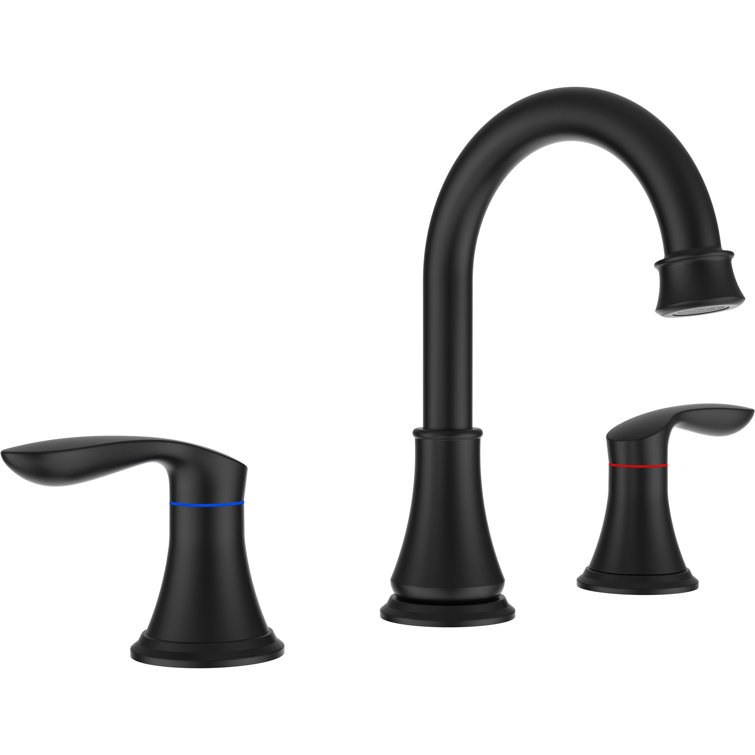 FORIOUS Widespread Bathroom Faucet with Drain Assembly Wayfair